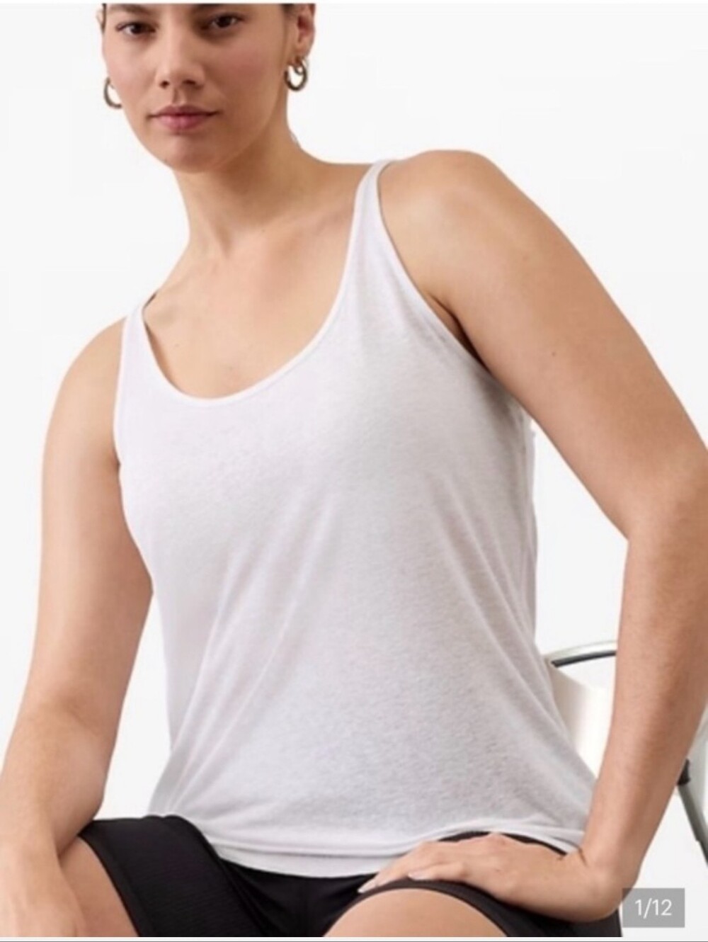 Athleta Getaway Tank Size M NWT Color White